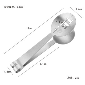 Tea Tongs 430 Stainless Steel Round Tea <b>Clips</b> For Tea Bag Household Multi Purpose Creative Minimalist Design Simple Style - Product Image 4