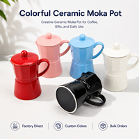 Cafetière Moka en céramique créative, forme octogonale, pour cuisinière, couleur personnalisée, OEM ODM, vente en gros