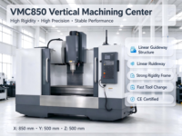 Centre d'usinage vertical VMC855, broche BT40, machine de fraisage CNC haute précision pour le traitement de moules métalliques et de pièces automobiles