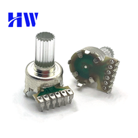Potentiomètre LED breveté DB-122KEP lumière multicolore avec potentiomètre rotatif à clic central pour audio