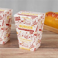 Emballages jetables personnalisés pour enfants, contenants pour collations, restauration rapide, emballages à emporter, frites, hamburger, ailes de poulet, boîte à hamburger
