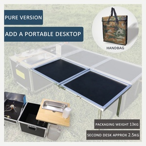 Campeggio all'aperto cucina mobile portatile campeggio picnic cucina cucina scatola portaoggetti pieghevole stufa integrata a guida autonoma - Product Image 4