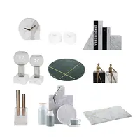 Merlin-estantería de mármol moderna, jarrón blanco y negro, artículos de lujo, conjunto de decoración de cerámica con accesorios de decoración del hogar