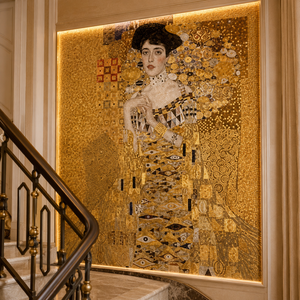 Mosaico <span class=keywords><strong>de</strong></span> Vidrio con Diseño del Beso <span class=keywords><strong>de</strong></span> Klimt para Revestimiento <span class=keywords><strong>de</strong></span> Paredes en Hoteles - Product Image 1