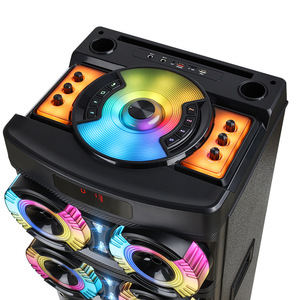 MT-1291 Dual 12-inch Bluetooth <b>Speaker</b> 3060W Outdoor Portable With <b>Microphone</b> For Square Dancing Parties - Product Image 4
