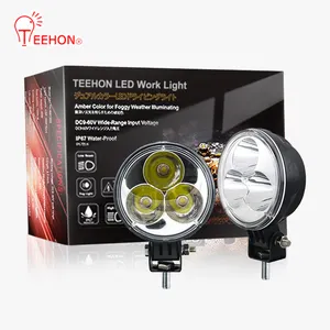 Luz led de trabalho 9w 3 polegadas, lâmpada led com lente 4d, mini lâmpada de trabalho para caminhão, carro e bicicleta