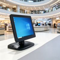 Système de point de vente au détail Windows 10,1 pouces avec écran tactile, moniteur LED LCD, affichage numérique, résolution 1920x1080, écran client sur pied