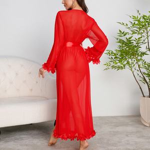 Nueva Moda, Ropa de Dormir Transparente de Malla para Mujer, Venta al por Mayor, Bata Holgada y Cómoda de Alta Calidad - Product Image 4