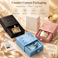 Boîte cadeau parfum en carton recyclé personnalisée, impression UV en relief, emballage carré avec ruban pour cosmétiques et bougies