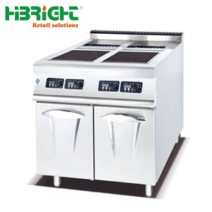 Cuisinière à induction de restaurant commercial 3N ~ 380V verticale 4/6-cuisinière électrique à plaque carrée chaude avec four à gaz - Product Image 2