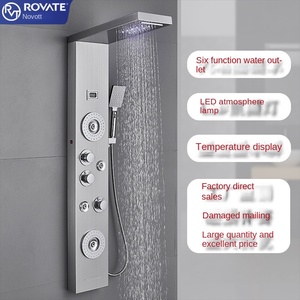 ZEPENG Panneau de douche mural multifonctionnel avec système LED pluie/cascade pour salle de bain - Product Image 5