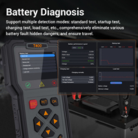 Lector de Códigos OBDII Portátil T400, Escáner de Diagnóstico de Fallas de Vehículos con Prueba de Batería y Función de Verificación de Componentes para Autos OBD2
