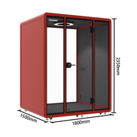 Cabine de réunion insonorisée, salle insonorisée mobile silencieuse, pod de bureau modulaire sur mesure, salle insonorisée amovible pour 2 personnes