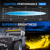 Barres lumineuses LED ambrées AURORA sans vis, design américain, tout-terrain, 6 pouces, 8 pouces, pour tracteurs