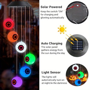 Las mejores luces solares para el jardín Sunny Doll House Light Decoraciones al aire libre Color Chandelier - Product Image 3