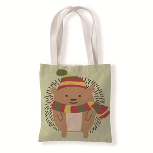 Sac fourre-tout décontracté pour femme de Noël avec fermeture à glissière, sac de shopping en toile réutilisable et écologique pour femmes - Product Image 5