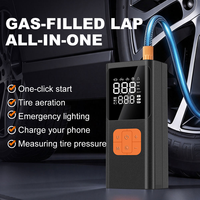 Démarreur de batterie portable avec mini-compresseur d'air 150 PSI pour pneus de voiture et arrêt automatique