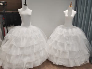 AL1640 Robe de mariage moelleuse Cancan pour femme, <span class=keywords><strong>jupon</strong></span> Crinolina, sous-jupe, 1cm, anneau en acier, 6 cerceaux, <span class=keywords><strong>1</strong></span> couche, tulle, gros volants - Product Image 6