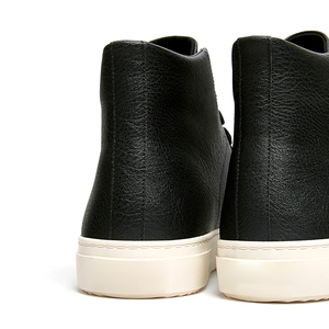 Fabricant de baskets montantes décontractées en cuir noir pour hommes, avec logo personnalisé, pour créateurs de mode - Product Image 6