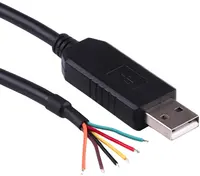 FTDI Chip USB to 5V TTL UART Serial Cable, 6 Way Wire End