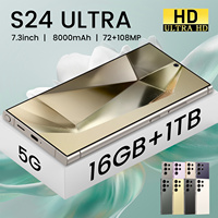 Smartphone 5G LTE Barato S24 Ultra 16GB+1TB 108MP HD Francés/Español Snapdragon Serie 800 120Hz OLED Original Dropshipping