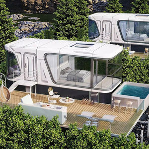 Smart Tiny Capsule Space House Cabine mobile en acier Vente à chaud Cuisine de deux chambres pour l'extérieur Parc École Hôtel Appartement Utilisation - Product Image 5