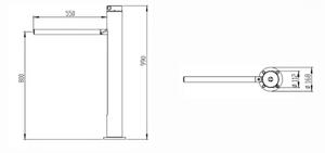 Cancello stradale a palo singolo cancello tornello a vita alta per binario di accesso allo stadio - Product Image 6