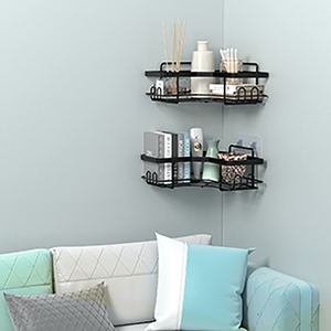 WIREKING-Estantes adhesivos de <span class=keywords><strong>ducha</strong></span> para baño, carrito de <span class=keywords><strong>ducha</strong></span>, 2 juegos, organizador de baño, cesta, estante para <span class=keywords><strong>ducha</strong></span> interior con 5 ganchos - Product Image 4