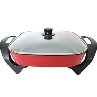 Marmite Électrique Multifonctionnelle Sans Fumée Intégrée Antiadhésive en Fonte pour Usage Domestique Transfrontalier, Chauffage Rapide