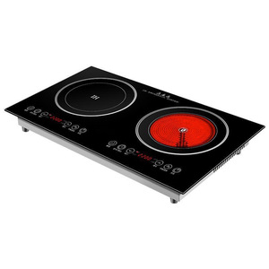 Cuisinière à <span class=keywords><strong>induction</strong></span> double foyer transfrontalière avec plaque intégrée, cuisinière en céramique haute puissance pour usage domestique - Product Image 5