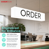 Boîte à lumière LED personnalisée COSUN, panneau publicitaire lumineux étanche avec logo pour usage commercial