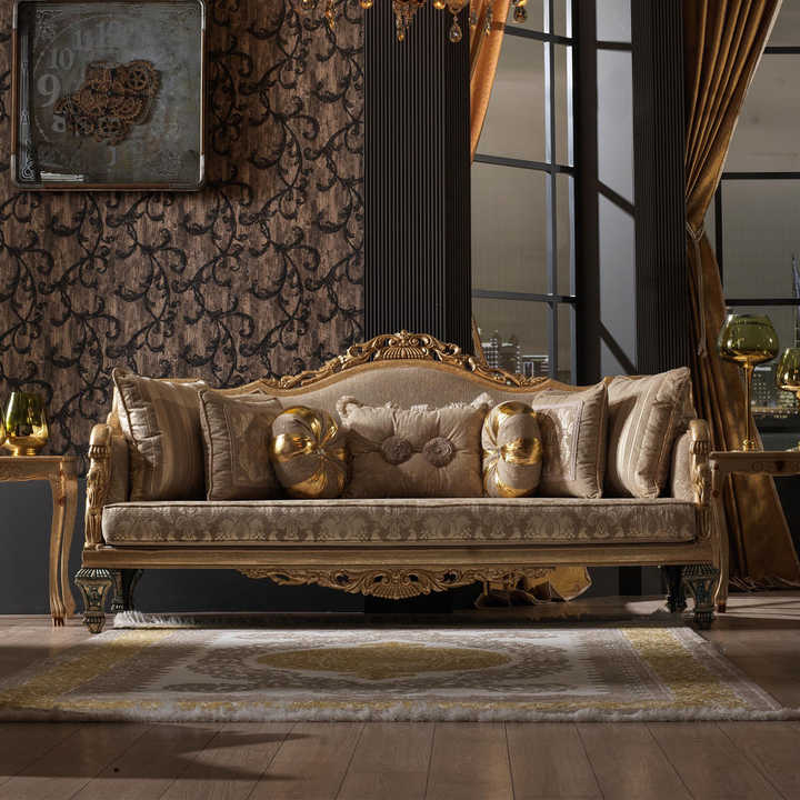 Wood Frame Luxury Royal Furniture Sofa Set Turkish Style Elegance ...