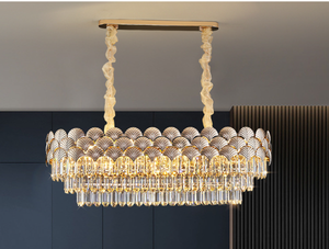 Đèn chùm pha lê thủy tinh kim loại treo trần kiểu lá trang trí hiện đại cho phòng khách, khách sạn, biệt thự, nhà ở, đạt tiêu chuẩn UL - Product Image 5