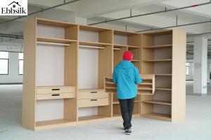 Ebbsilk Custom Minimalist Plywood Modular Walk In <strong>Closet</strong> System Modern Combination Wardrobe For Bedroom With Large Capacity - Product Image 4