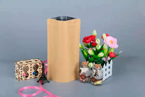 Sacs d'emballage de fast-food en papier kraft imprimé de logo personnalisé écologique avec poignée torsadée pour salade gelée à emporter - Product Image 4