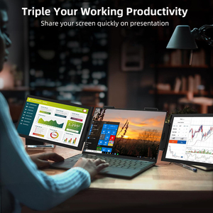 Eimio 14-Inch IPS Triple Laptop Screen Extender Portable Dual <strong>Monitors</strong> and Extend Screen Review - Product Image 6