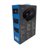 Custom Design Men's Competition Gaming Mouse Gift Box Template Blue Color Box with Plastic Hanger