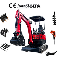 Excavator Mini SDLOT Gratis Ongkir 1 Ton 2 Ton 3 Ton Mesin Kubota CE EURO5 EPA Baru Crawler Digger Rumah Pertanian