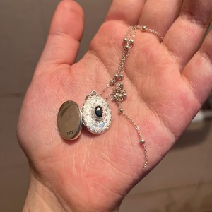 สร้อยคอเงินแท้ S925 สำหรับผู้หญิง ดีไซน์หรูหรา ทันสมัย รูปทรงไข่ ประดับเพชร ขัดเงา - Product Image 5