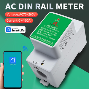 PZIOT-E01 Analyseur de puissance électrique intelligent WiFi IoT avec application Smart Life, Wattmètre AC, Ampèremètre, Compteur Kwh monophasé, Compteurs d'énergie sur rail DIN L13 - Product Image 3