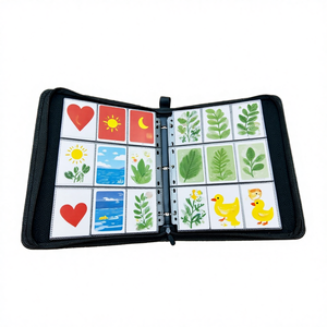 YUSHUN YS-7 Noir Grande Capacité Porte-cartes en Cuir PU à 3 Anneaux 9 Poches Fermeture Éclair Blocage RFID Album Photo Professionnel - Product Image 4