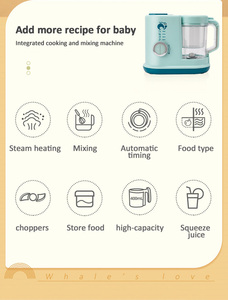 Robot da Cucina Multifunzione per Neonati, Frullatore Domestico con Funzione di Cottura <span class=keywords><strong>a</strong></span> <span class=keywords><strong>Vapore</strong></span> e Miscelazione - Product Image 6