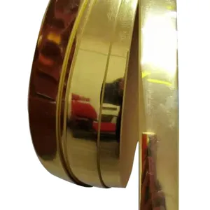 금속 가장자리 밴딩 트림, 금속 브러시 PVC 가장자리 밴딩 테이프, 금속 거울 골드 플라스틱 가장자리 스트립