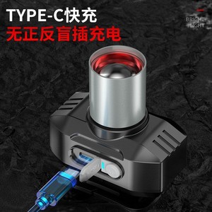 Headlamp <b>Led</b> <b>Rechargeable</b> Battery Aluminum Alloy White <b>Light</b> Outdoor <b>Work</b> Mining Helmet Lamp - Product Image 4