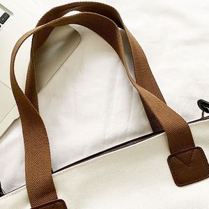 DLBZ - Bolso Bandolera de Lona con Cierre de Cremallera y Cordón, Ecológico y Personalizado para Mujer, con Bolsillo Interior, Reciclable y Reutilizable - Product Image 4