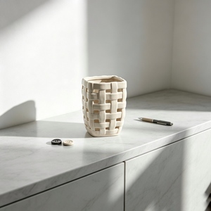 Cesta Tejida Amic con Diseño de Tejido Abierto para Almacenamiento en Mesa del Hogar, para Llaves, Joyas, Cosméticos, Organizador Moderno Minimalista - Product Image 5
