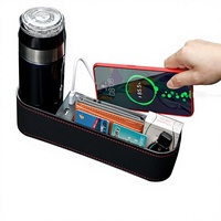 Organisateur de rangement double USB pour l'espace entre les sièges de voiture, avec support de charge, accessoires automobiles