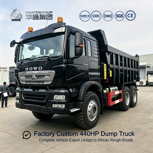 Camions bennes SINOTRUK HOWO 6X4 440HP LHD noirs à faible consommation de carburant - Product Image 1