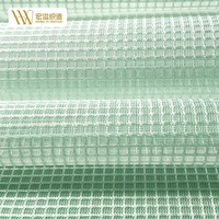 Tissu en maille tricotée chaîne 100 % polyester vert, écologique, respirant, anti-humidité et à séchage rapide pour la tige des chaussures