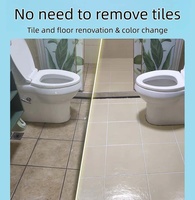 Peinture de rénovation multi-surfaces, revêtement changeant de couleur pour carrelage et céramique, peinture de rénovation pour sols en verre dépoli pour cuisine et salle de bain